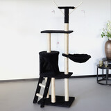 Lizzely Garden & Living Arbre à chat Saar noir griffoir Lizzely Garden & Living Arbre à chat Saar noir griffoir