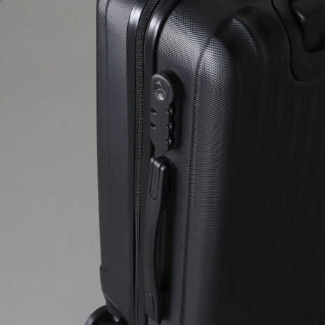 Lizzely Garden & Living Valise noir bagage à main 55cm 4 roulettes avec code valise cabine