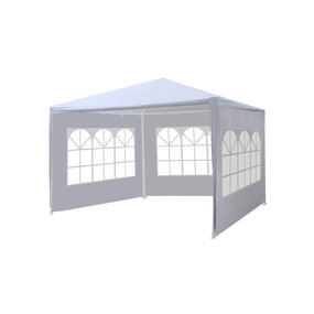 Tente de jardin pliante blanche 3x3m + Pack Fenêtres