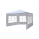 Lizzely Garden & Living Tente de réception 3x3m blanc budget trois parois latérales tonnelle de jardin Lizzely Garden & Living Tente de réception 3x3m blanc budget trois parois latérales tonnelle de jardin
