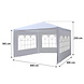 Lizzely Garden & Living Tente de réception 3x3m blanc budget trois parois latérales tonnelle de jardin Lizzely Garden & Living Tente de réception 3x3m blanc budget trois parois latérales tonnelle de jardin