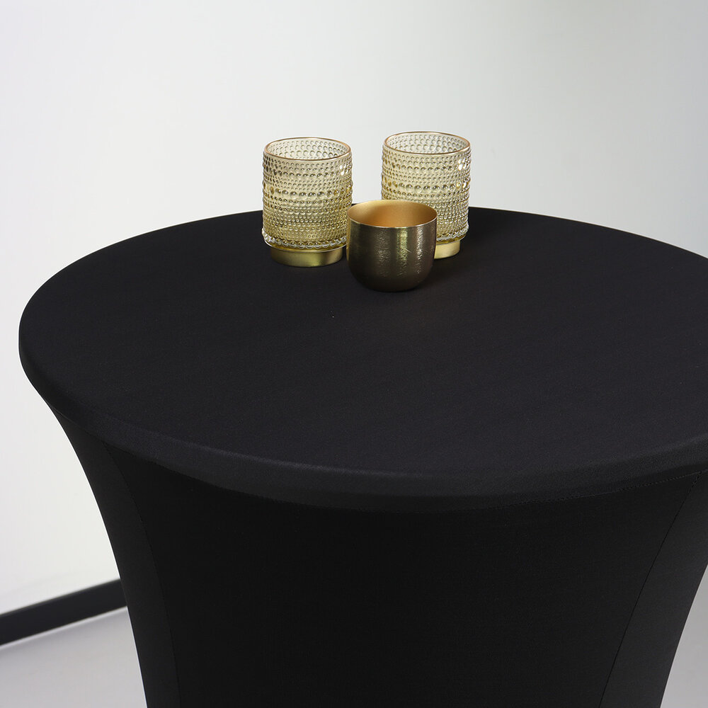 Housse pour table haute mange debout 60cm noir Housse pour table haute mange debout 60cm noir