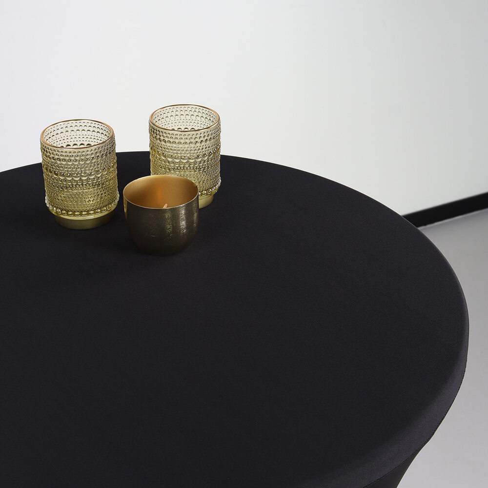 Housse pour table haute mange debout 60cm noir Housse pour table haute mange debout 60cm noir
