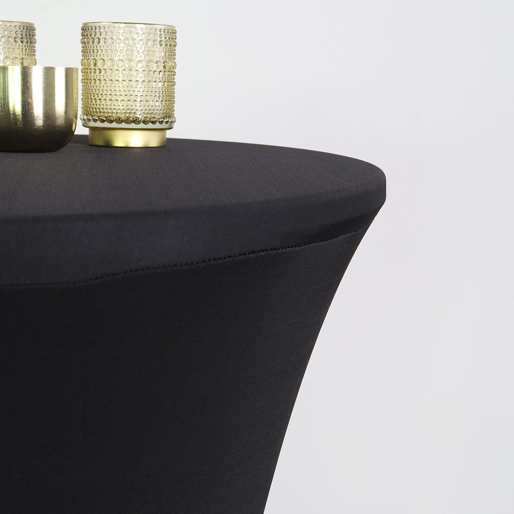 Housse pour table haute mange debout 60cm noir Housse pour table haute mange debout 60cm noir