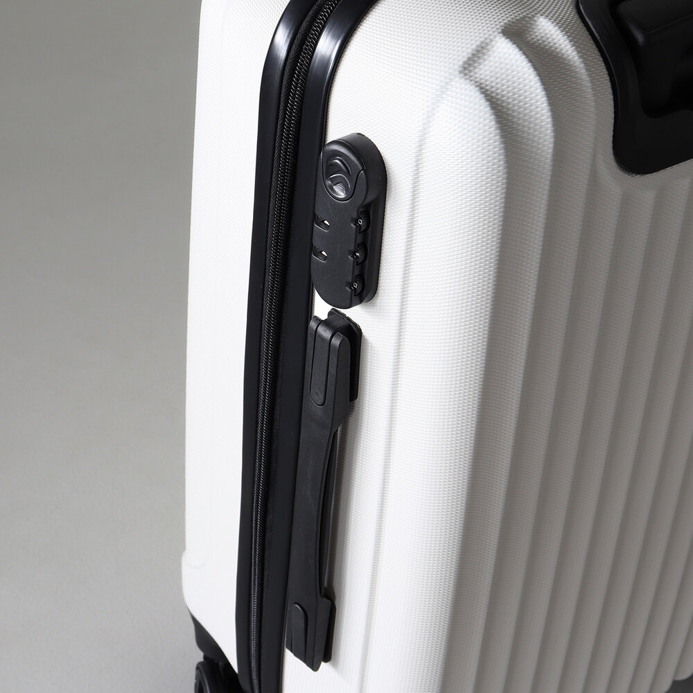 Valise blanc bagage à main 55cm 4 roulettes avec code valise cabine