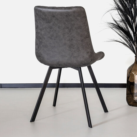 Lizzely Garden & Living Chaise de salle à manger Susta gris Lizzely Garden & Living Chaise de salle à manger Susta gris