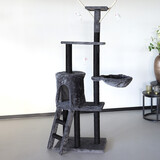 Lizzely Garden & Living Arbre à chat Saar noir/gris griffoir Lizzely Garden & Living Arbre à chat Saar noir/gris griffoir