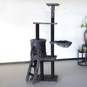 Lizzely Garden & Living Arbre à chat Saar noir/gris griffoir