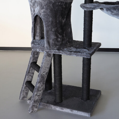 Lizzely Garden & Living Arbre à chat Saar noir/gris griffoir Lizzely Garden & Living Arbre à chat Saar noir/gris griffoir