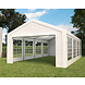 Lizzely Garden & Living Tente de réception 4x8m semi professionnelle 180 gr/m² PE blanc tonnelle de jardin Lizzely Garden & Living Tente de réception 4x8m semi professionnelle 180 gr/m² PE blanc tonnelle de jardin