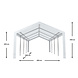Lizzely Garden & Living Tente de réception 4x8m semi professionnelle 180 gr/m² PE blanc tonnelle de jardin Lizzely Garden & Living Tente de réception 4x8m semi professionnelle 180 gr/m² PE blanc tonnelle de jardin