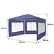Lizzely Garden & Living Tente de réception 3x3m bleu budget trois parois latérales tonnelle de jardin Lizzely Garden & Living Tente de réception 3x3m bleu budget trois parois latérales tonnelle de jardin
