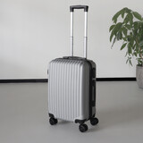 Lizzely Garden & Living Valise argent bagage à main 55cm 4 roulettes avec code valise cabine