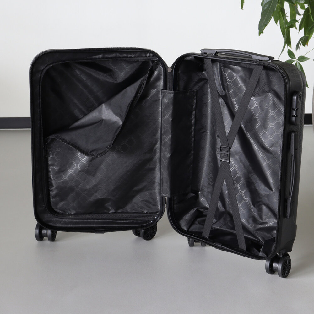 Valise argent bagage à main 55cm 4 roulettes avec code valise cabine
