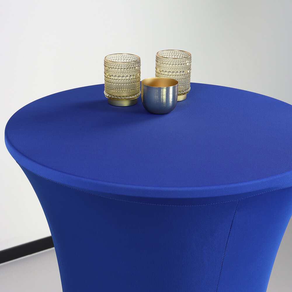 Housse pour table haute mange debout 60cm bleu Housse pour table haute mange debout 60cm bleu