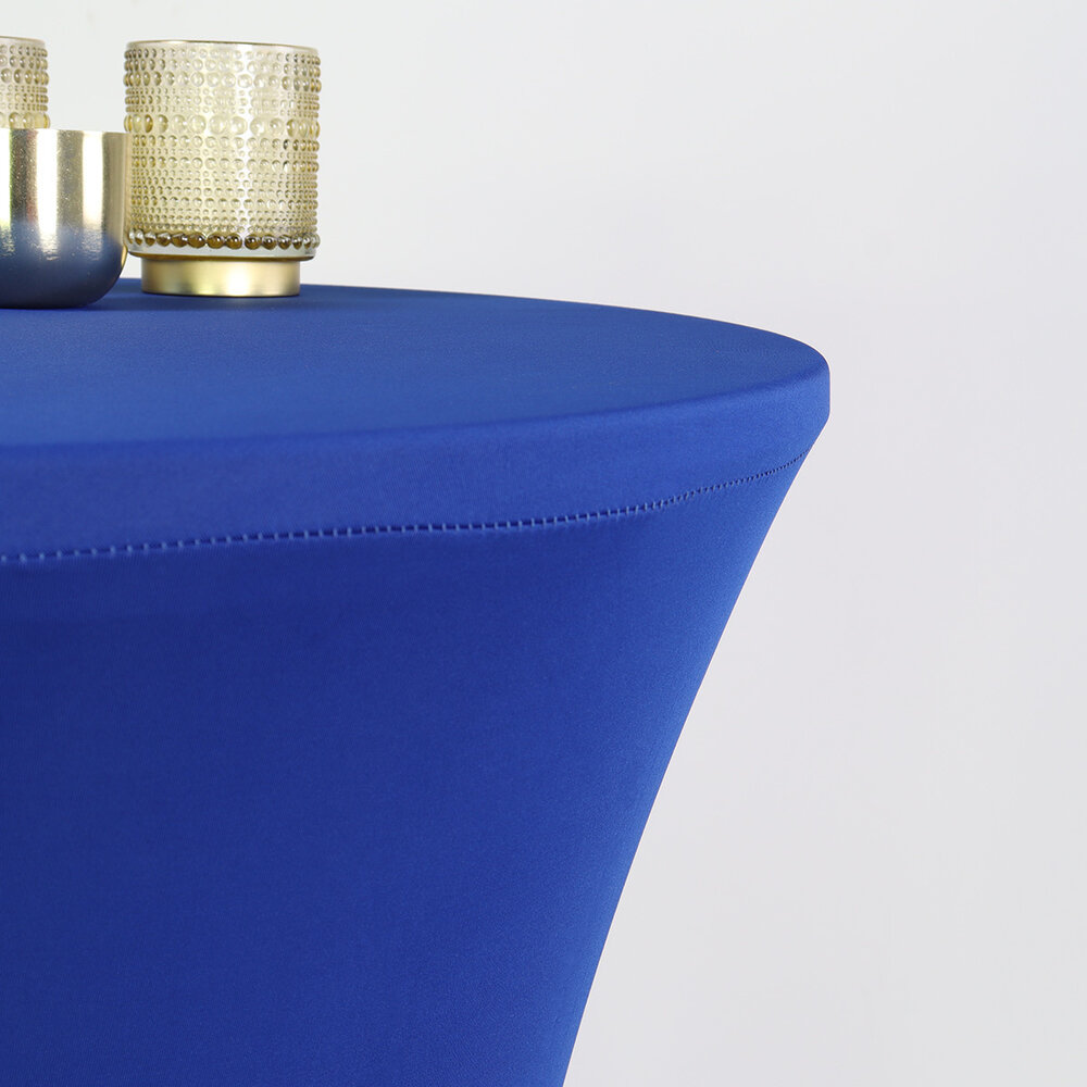 Housse pour table haute mange debout 60cm bleu Housse pour table haute mange debout 60cm bleu