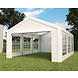 Lizzely Garden & Living Tente de réception 4x6m semi professionnelle 180 gr/m² PE blanc tonnelle de jardin Lizzely Garden & Living Tente de réception 4x6m semi professionnelle 180 gr/m² PE blanc tonnelle de jardin