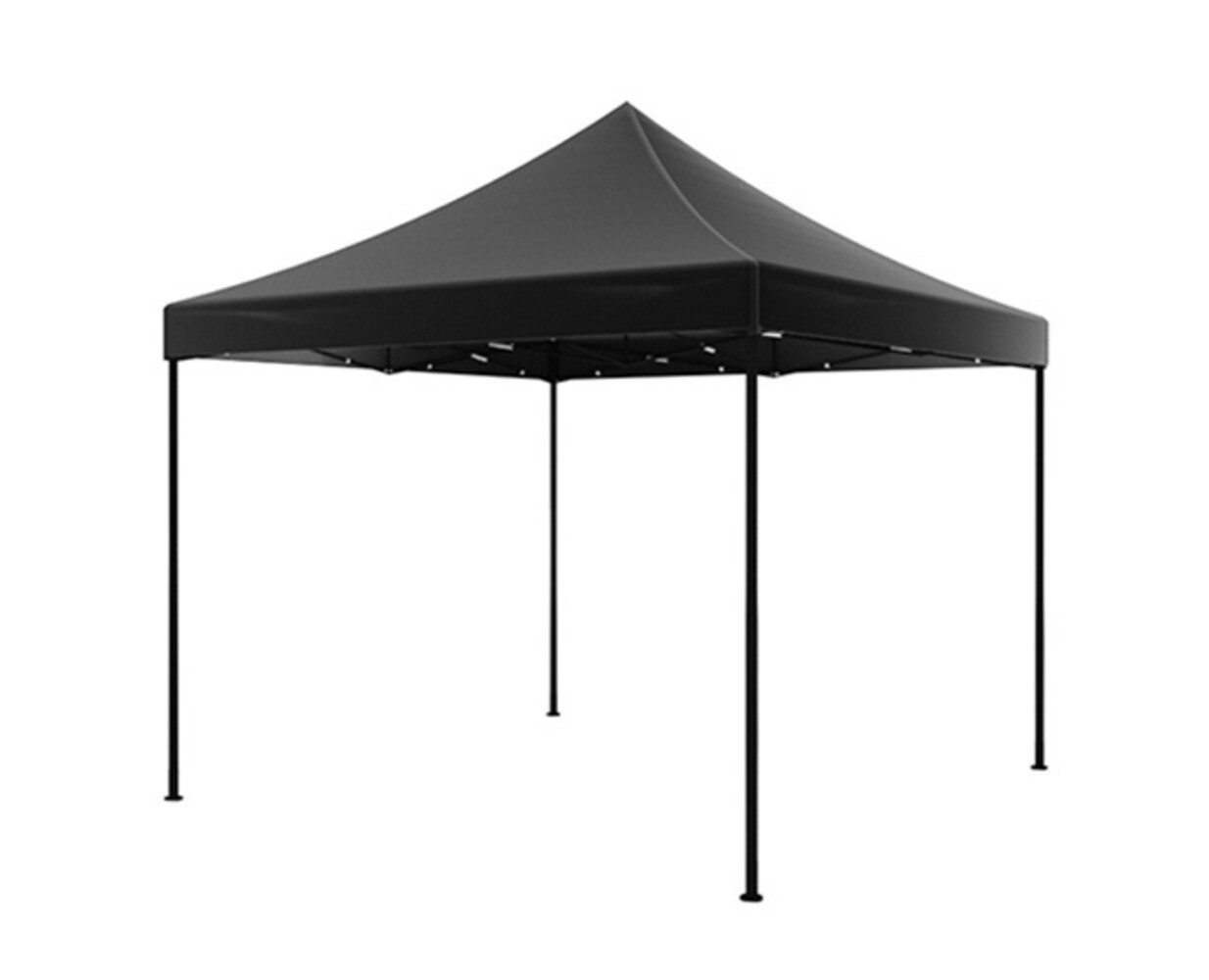 Tonnelle de jardin Easy Up pliable luxe 3x3m noir sans parois latérales