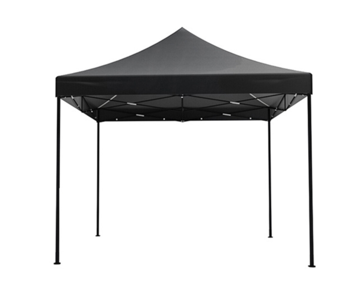 Tonnelle de jardin Easy Up pliable luxe 3x3m noir sans parois latérales