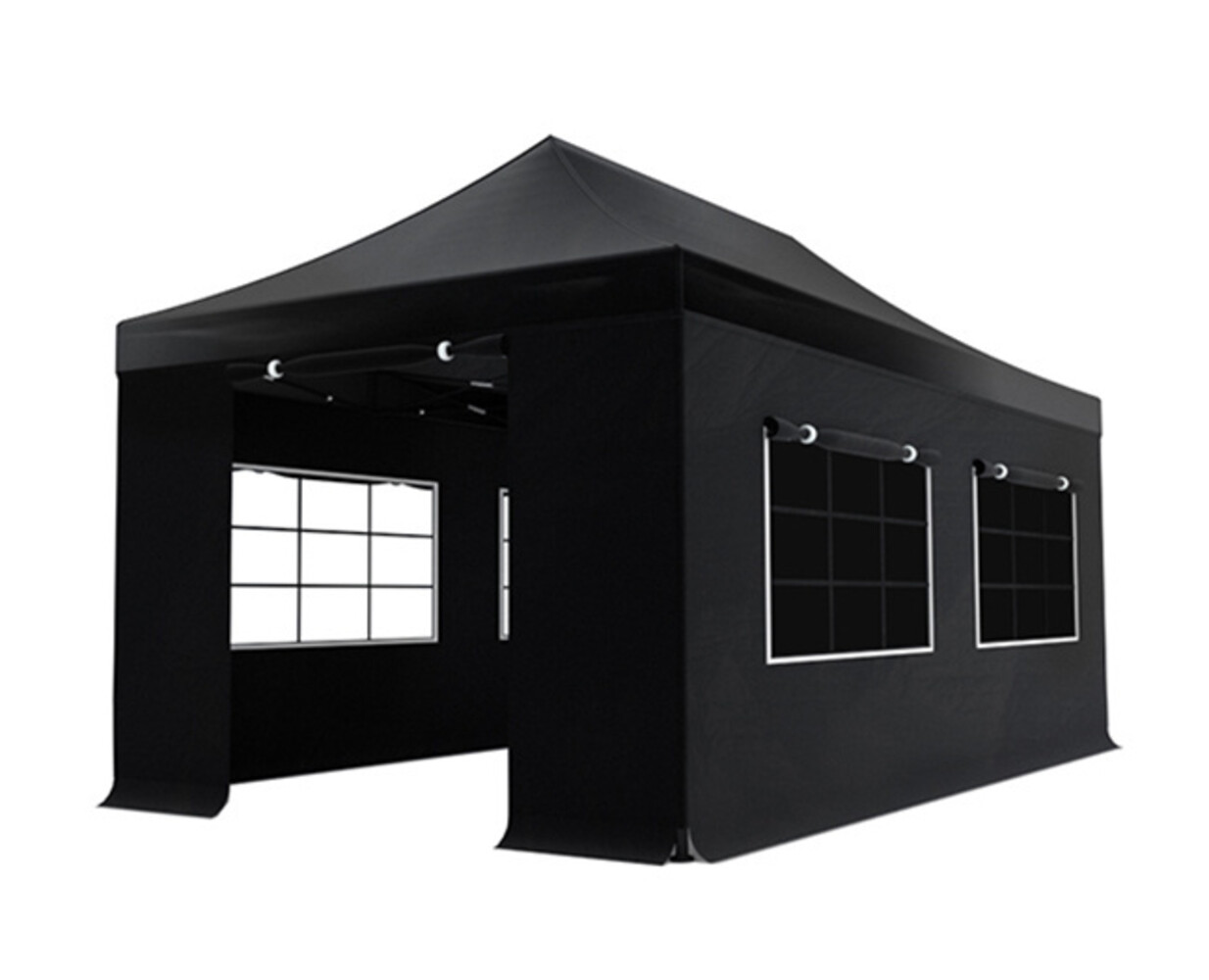 Tonnelle de jardin Easy Up pliable luxe 3x6m noir Tonnelle de jardin Easy Up pliable luxe 3x6m noir