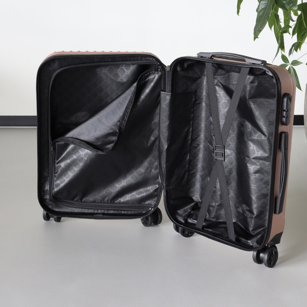 Valise champagne bagage à main 55cm 4 roulettes avec code valise cabine