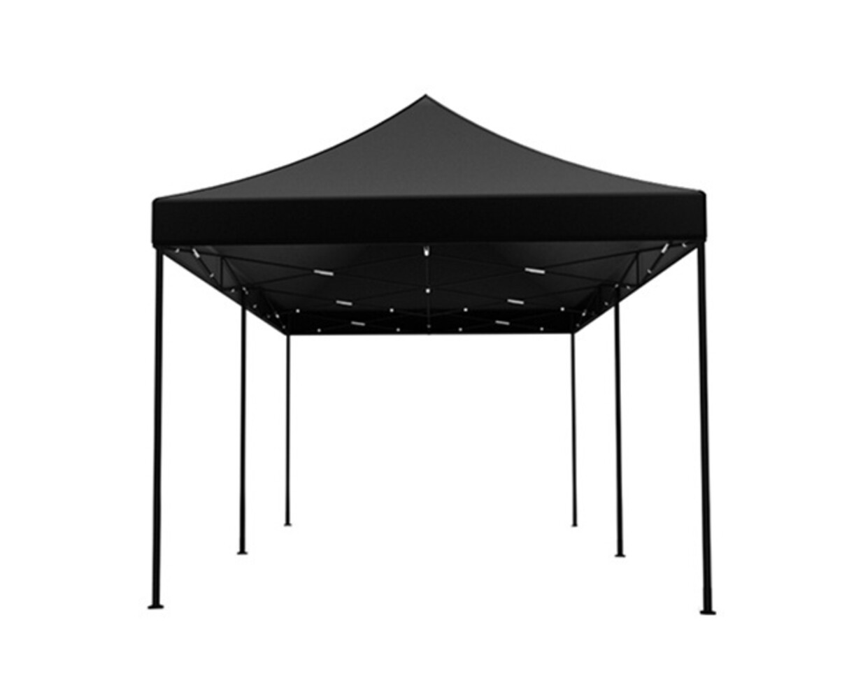 Tonnelle de jardin Easy Up pliable Luxe 3x6m Noir sans parois latérales