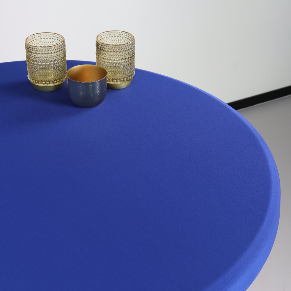 Housse pour table haute mange debout 80cm bleu
