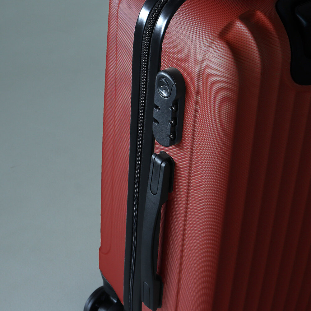 Valise rouge bagage à main 55cm 4 roulettes avec code valise cabine