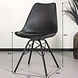 Lizzely Garden & Living Chaise de salle à manger Avy noir avec rembourrage à l'assise Lizzely Garden & Living Chaise de salle à manger Avy noir avec rembourrage à l'assise