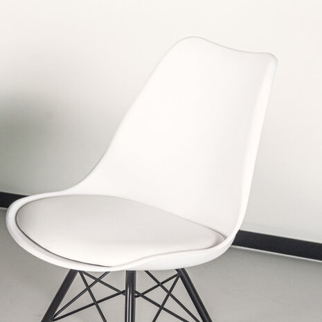 Lizzely Garden & Living Chaise de salle à manger Avy blanc avec rembourrage à l'assise