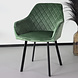 Lizzely Garden & Living Chaise de salle à manger Yurgan velours vert mate avec accoudoirs Lizzely Garden & Living Chaise de salle à manger Yurgan velours vert mate avec accoudoirs