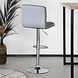 Lizzely Garden & Living Tabouret de bar Anel simili cuir gris clair Lizzely Garden & Living Tabouret de bar Anel simili cuir gris clair