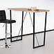 Lizzely Garden & Living Table de bar industrielle Djax MDF bois 120cm table haute Lizzely Garden & Living Table de bar industrielle Djax MDF bois 120cm table haute