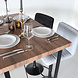 Lizzely Garden & Living Table de bar industrielle Djax MDF bois 120cm table haute Lizzely Garden & Living Table de bar industrielle Djax MDF bois 120cm table haute