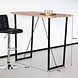 Lizzely Garden & Living Table de bar industrielle Djax MDF bois 120cm table haute Lizzely Garden & Living Table de bar industrielle Djax MDF bois 120cm table haute