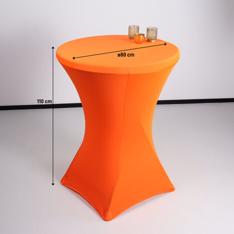 Lizzely Garden & Living Housse pour table haute mange debout 80cm orange