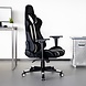 Lizzely Garden & Living Fauteuil de jeu et de bureau ergonomique Prozo noir et blanc Lizzely Garden & Living Fauteuil de jeu et de bureau ergonomique Prozo noir et blanc