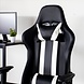 Lizzely Garden & Living Fauteuil de jeu et de bureau ergonomique Prozo noir et blanc Lizzely Garden & Living Fauteuil de jeu et de bureau ergonomique Prozo noir et blanc