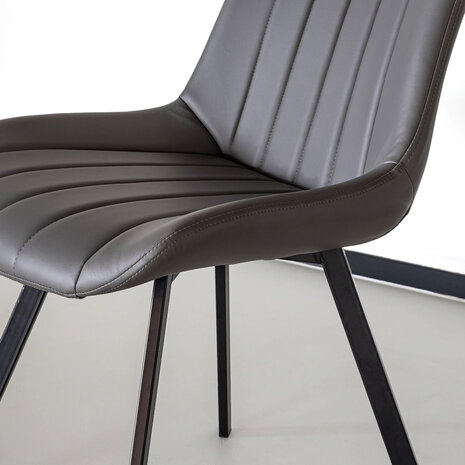 Lizzely Garden & Living Chaise de salle à manger Susta anthracite simili cuir Lizzely Garden & Living Chaise de salle à manger Susta anthracite simili cuir