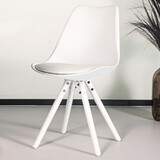 Lizzely Garden & Living Chaise de salle à manger Liv blanc avec rembourrage à l’assise Lizzely Garden & Living Chaise de salle à manger Liv blanc avec rembourrage à l’assise