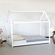 Lizzely Garden & Living Lit cabane montessori pour enfant 146x78cm Puckie blanc avec les lattes