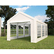 Lizzely Garden & Living Tente de réception 3x6m semi professionnelle 180 gr/m² PE blanc tonnelle de jardin Lizzely Garden & Living Tente de réception 3x6m semi professionnelle 180 gr/m² PE blanc tonnelle de jardin