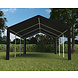 Lizzely Garden & Living Tente de réception 4x6m semi professionnelle 180 gr/m² PE noir tonnelle de jardin Lizzely Garden & Living Tente de réception 4x6m semi professionnelle 180 gr/m² PE noir tonnelle de jardin