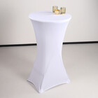 Housse pour table haute mange debout 60cm blanc