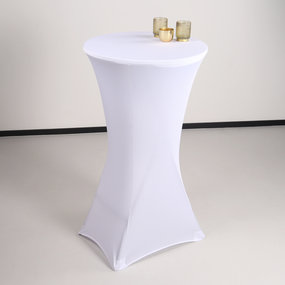 Lizzely Garden & Living Housse pour table haute mange debout 60cm blanc