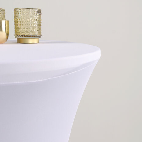 Lizzely Garden & Living Housse pour table haute mange debout 60cm blanc