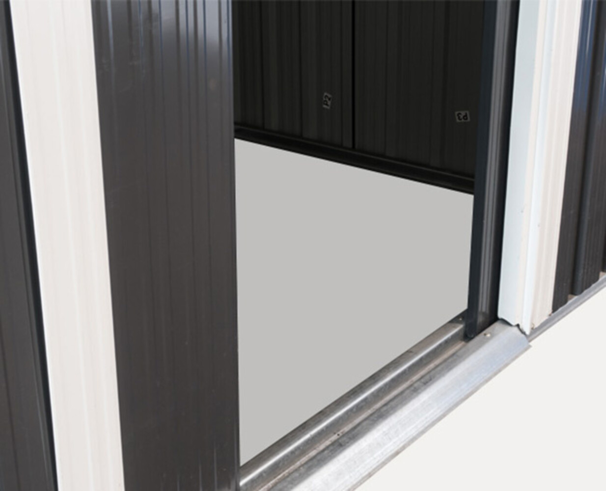 Abri de jardin en métal (4,3 m3) PETIT anthracite Noir HxLxl: 181x195x121cm