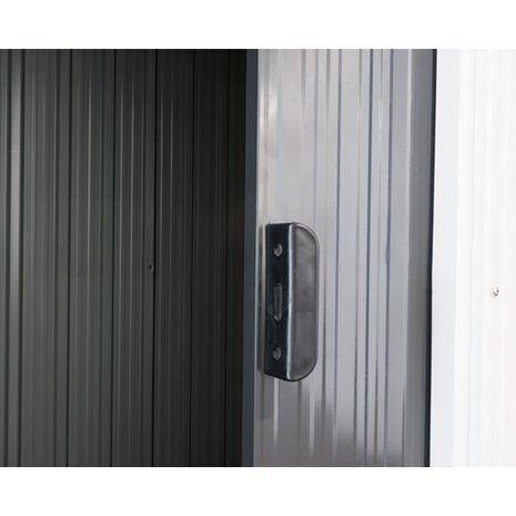 Lizzely Garden & Living Abri de jardin en métal (4,3 m3) PETIT anthracite Noir HxLxl: 181x195x121cm