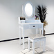 Lizzely Garden & Living Coiffeuse Elise avec tabouret et miroir table de maquillage Lizzely Garden & Living Coiffeuse Elise avec tabouret et miroir table de maquillage