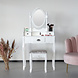 Lizzely Garden & Living Coiffeuse Elise avec tabouret et miroir table de maquillage Lizzely Garden & Living Coiffeuse Elise avec tabouret et miroir table de maquillage